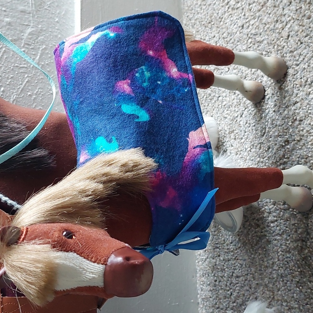 18" Doll Horse Cosmic Unicorn Blanket and Saddle Pad Set - Picture 2 of 8